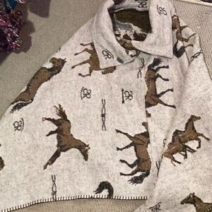 Rhonda Shark Equestrian Patterned Cape